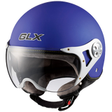 GLX Copter Style Open Face Motorcycle Helmet (Matte Black Small)