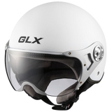GLX Copter Style Open Face Motorcycle Helmet (Matte Black Small)