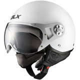 GLX Copter Style Open Face Motorcycle Helmet (Matte Black Small)
