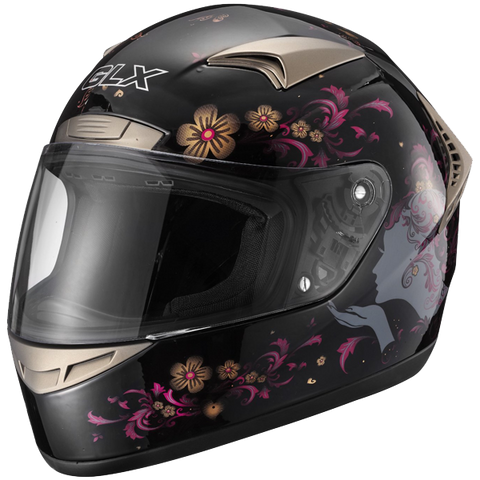 GLX Whisper Full Face Motorcycle Helmet White