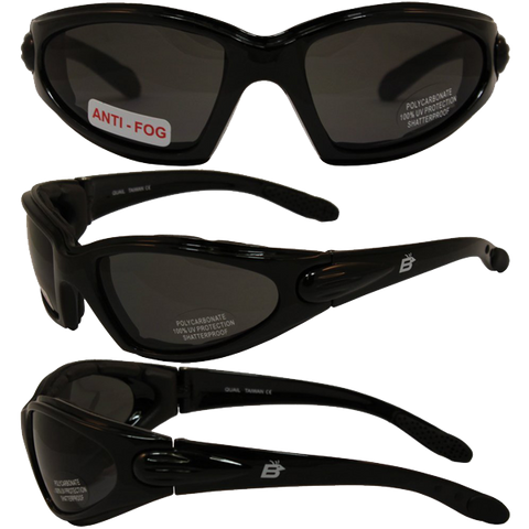 Birdz Eyewear Quail Padded Motorcycle Glasses